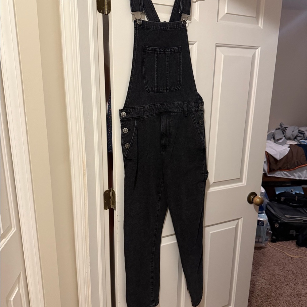 Forever 21 Black Denim Overalls